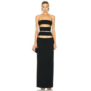 Elegant Black Strapless Dress